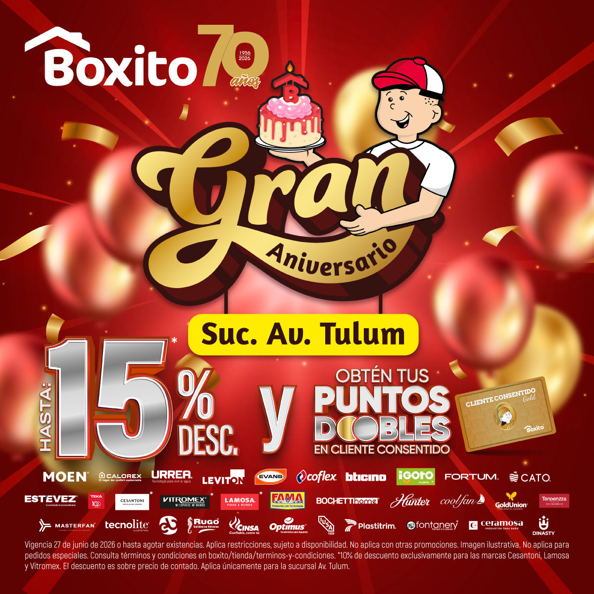 Aniversario Sucursal Av. Tulum – Boxito.com