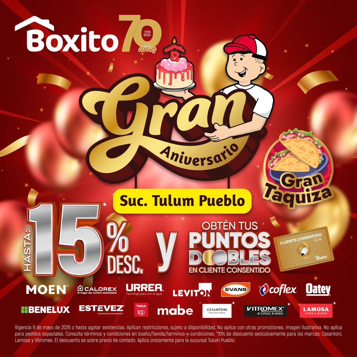Aniversario Sucursal Tulum Pueblo – Boxito.com