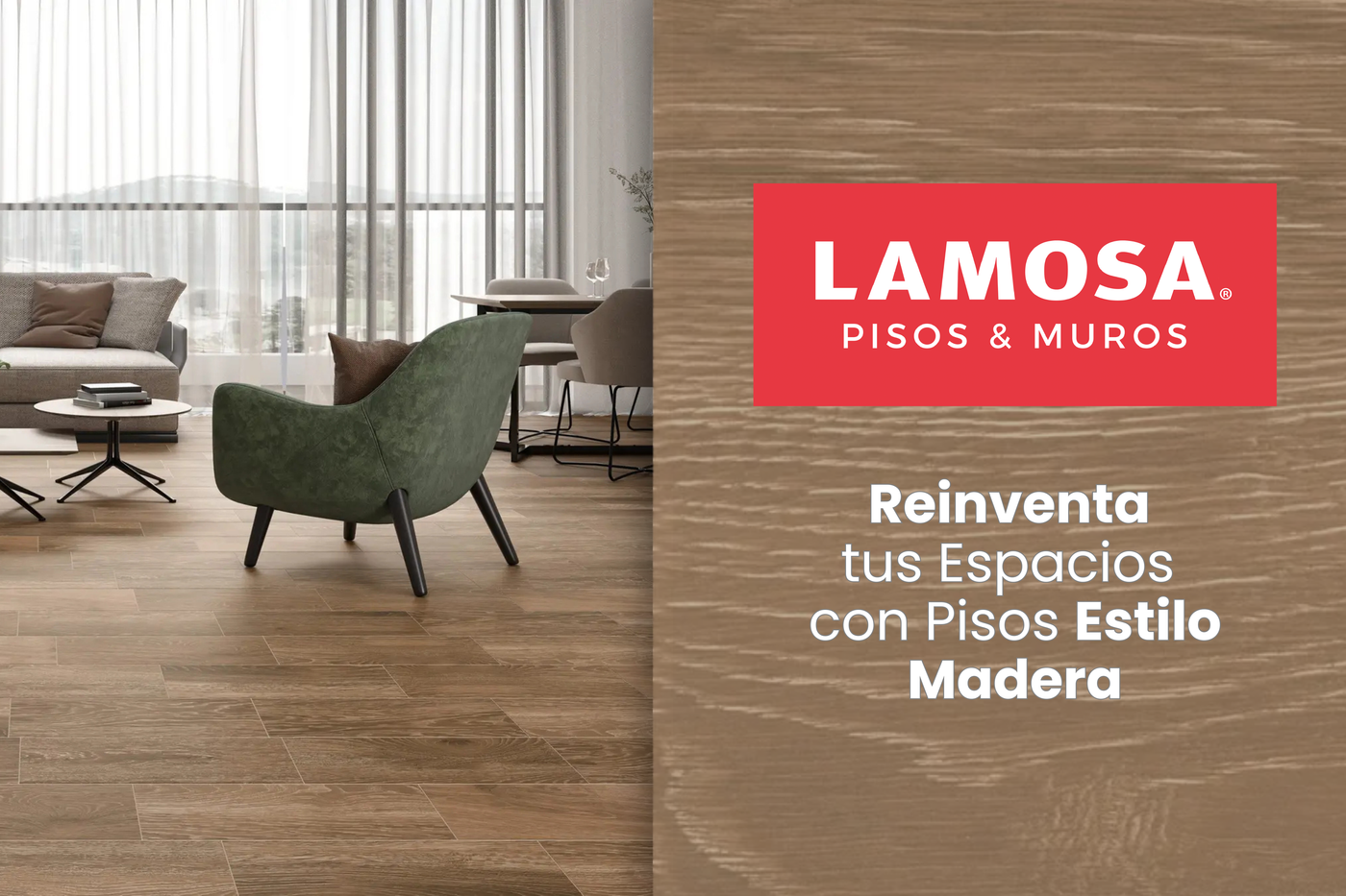 Reinventa tus Espacios con Pisos Estilo Madera de Lamosa