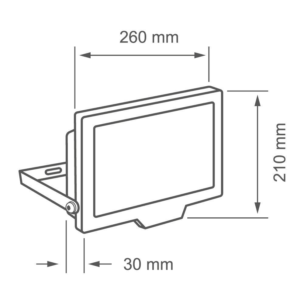 Reflector LED 100W 6500K SHAMA V - Vista isométrica