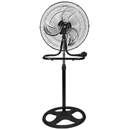 Ventilador De Pedestal Negro 18Pulg 3 Velocidades