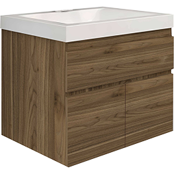 Vanity Roma 79X48X48 Cm En Melamina Color Gales Con Lavamanos En Marmolina Oslo Blanco Bochetti 1152119