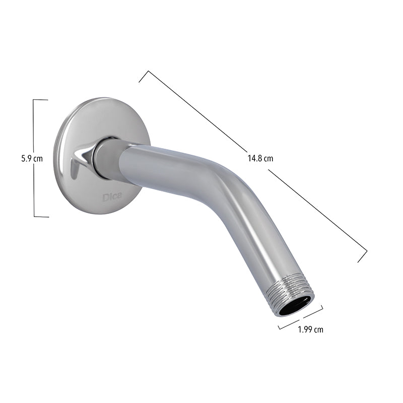 Brazo de Extensión para Regadera Metálico 4552 Acabado Cromo, 1161828