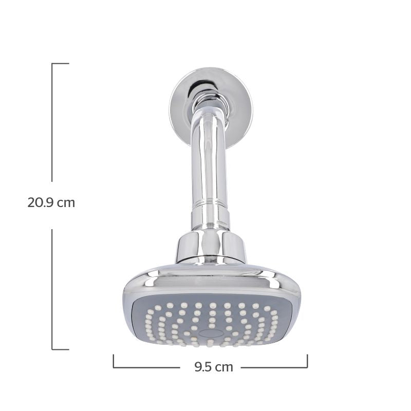 Regadera de Baño Ecológica con Brazo y Chapetón 4595 Cromo Gris, 1161830