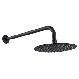 Regadera Dica 4518R.2 | Plato Redondo 8 | Brazo Y Chapetón | Negro Mate