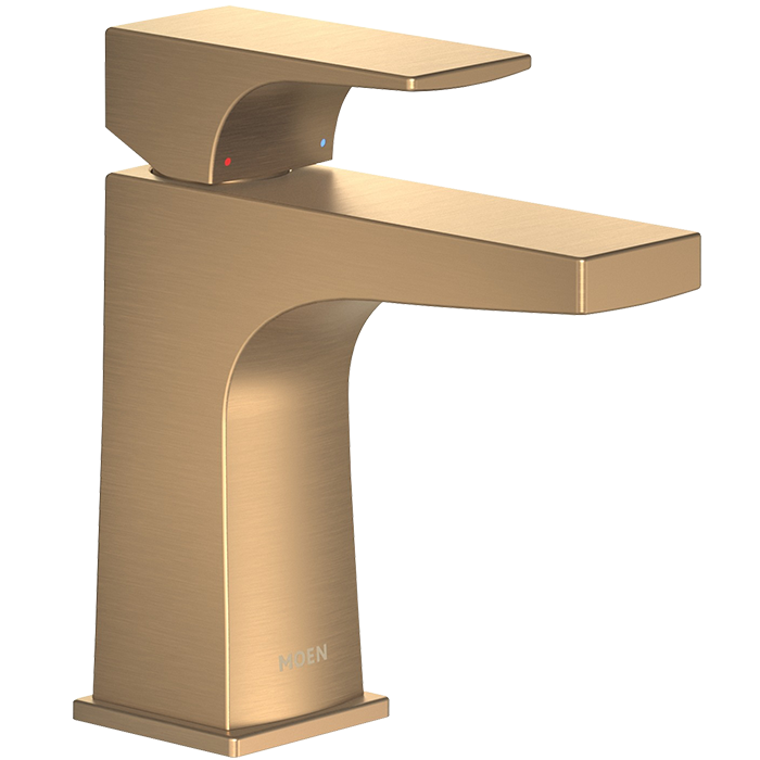 Monomando Corto Con Rebosadero. Oro Bronce