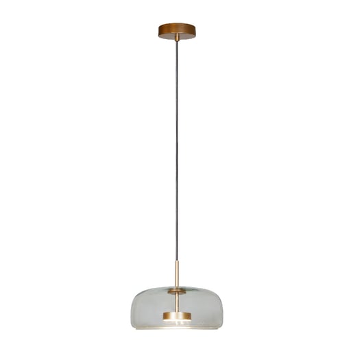 Lámpara colgante BUNA Tecnolite 11CTLLED8367MV30C — cristal transparente acabado dorado