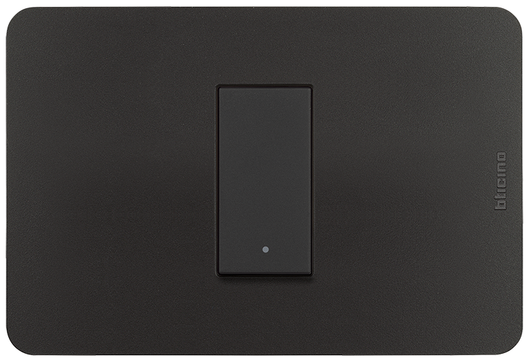 Placa de resina  color Negro Mate 1 mod. (Incluye chasis) 1323115