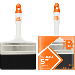 Brocha Ancha Cerda Natural 5 Pulgadas Triple B, 1384664
