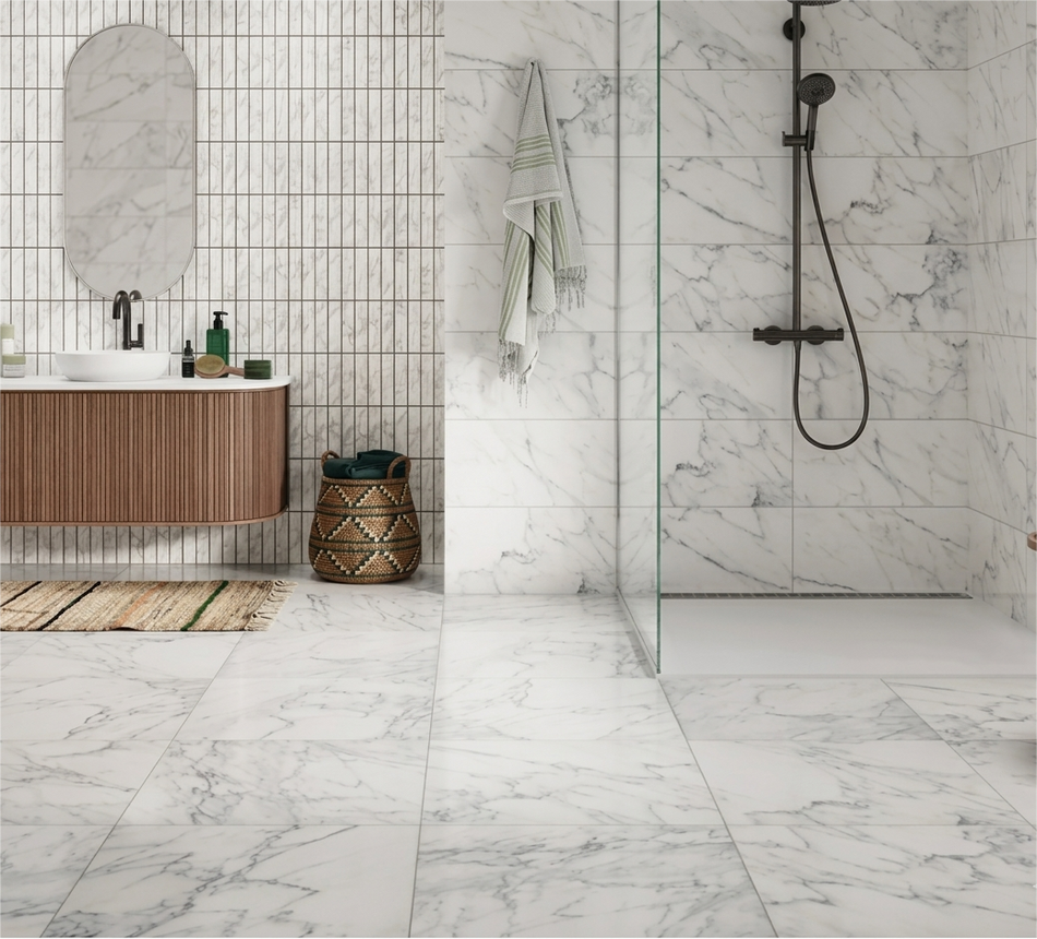 Muro Marmol Ternni Blanco 30x60 1.44mt Lternni16bv (precio por metro)