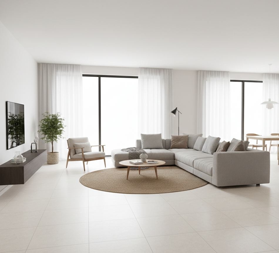 Piso Cerámico Salem Ivory Mate 60.5X60.5 Cm Vitromex Cobertura: 1.83 M² Por Caja 1572835, (Precio Por Metro)