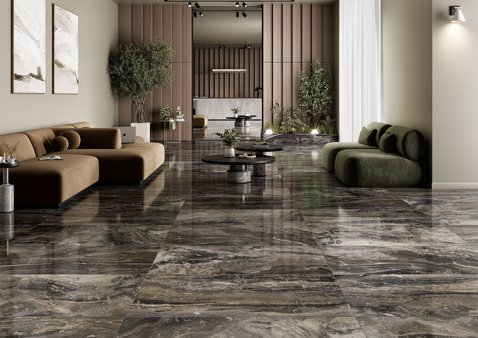 Piso Milano Brillante Nero 60X120 1.44 M2 Rectificado (Precio Por Metro)