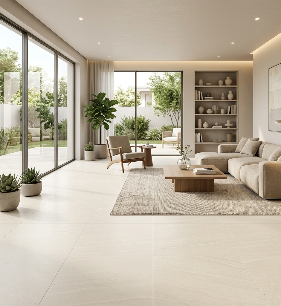 Piso Cerámico Roca Augusta FD Ivory 60x60 cm (1.44 m²) (Precio por metro)