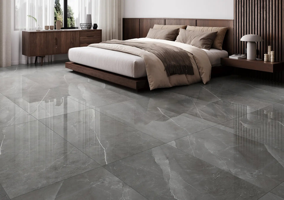 Piso Hazel Pulido Grey, Porcelánico 59.3 X 119 Cm, (Precio Por Metro)