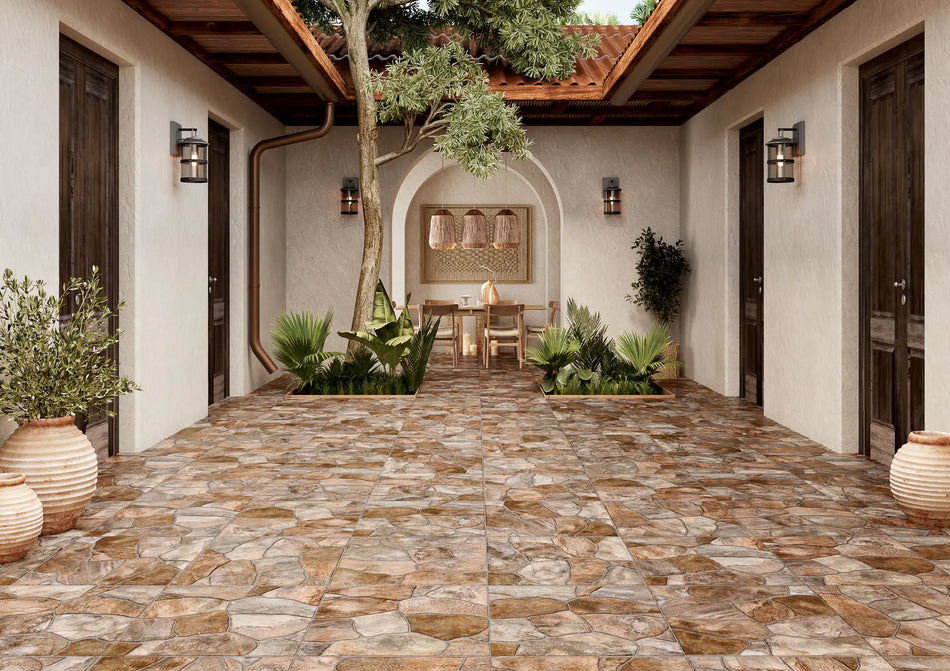Piso Cerámico Piedra Jari Café 60x60 cm Lpijari16Jg 1573161