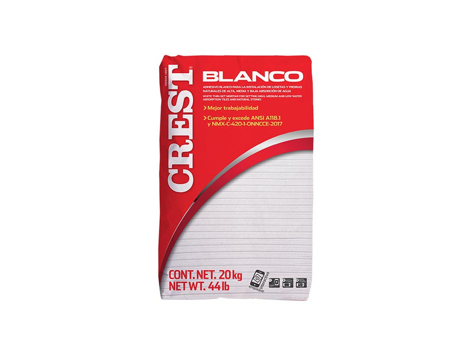 Adhesivo Base Cemento Crest Península Blanco de 20 kg 1591428