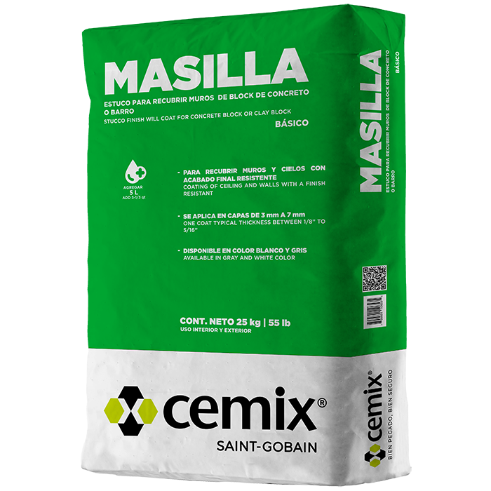 Masilla Cemix 25 Kg, Modelo 34911