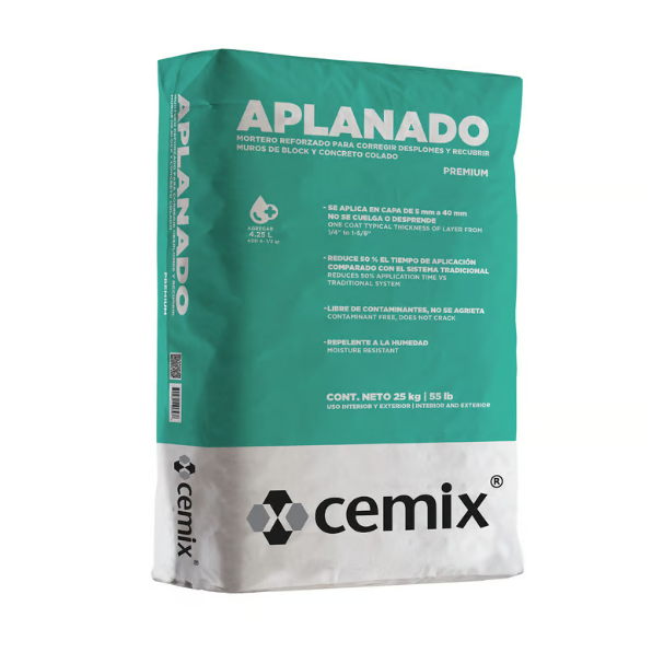 Aplanado Gris Cemix 25 Kg, Modelo 34935