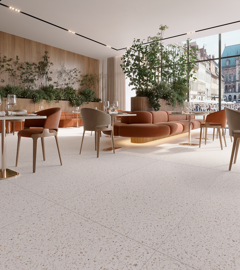 Bianco Quartz Terrazo Mate 80X160 Anexar (Precio Por Metro)