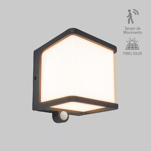 Arbotante Solar Exterior Led S/Piso 7.5W300Lm30K Gris 1941502