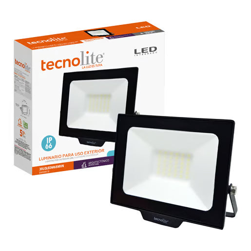 Reflector LED 30W Exterior Negro 6500K