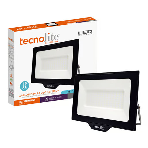 Reflector LED Exterior 100W Negro 6500K