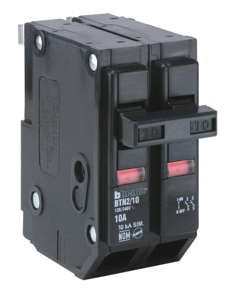 Interruptor termomagnético BTplug BTN2/20 — 2 polos, 20A, enchufable 3/4" — BTICINO