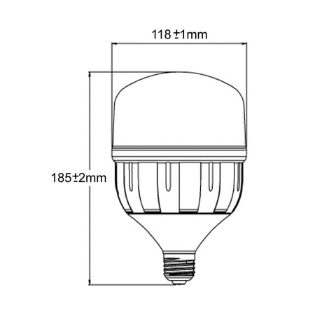 Foco LED Alta Potencia 40W - Vista isométrica