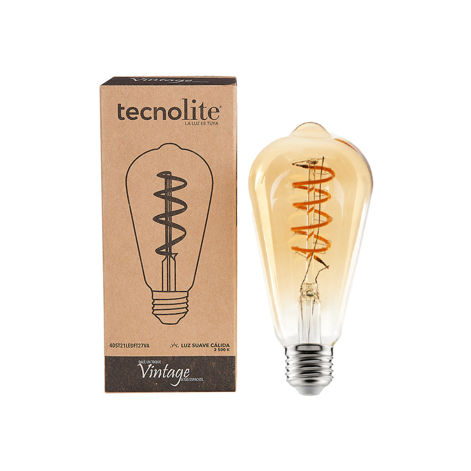 Foco Filamento LED ST21 Espiral 4.5W E27 2700K - Vista principal