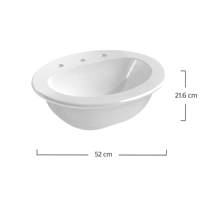 Lavabo Flandes URREA 52050021 - vista frontal