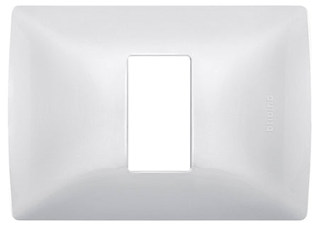 Placa resina Quinziño MX blanco Mérida 2 módulos con chasis BTICINO QZ4803M2BN