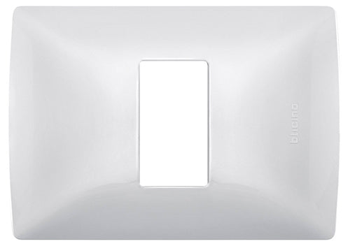 Placa resina Quinziño MX blanco Mérida 3 módulos con chasis BTICINO QZ4803M3BN