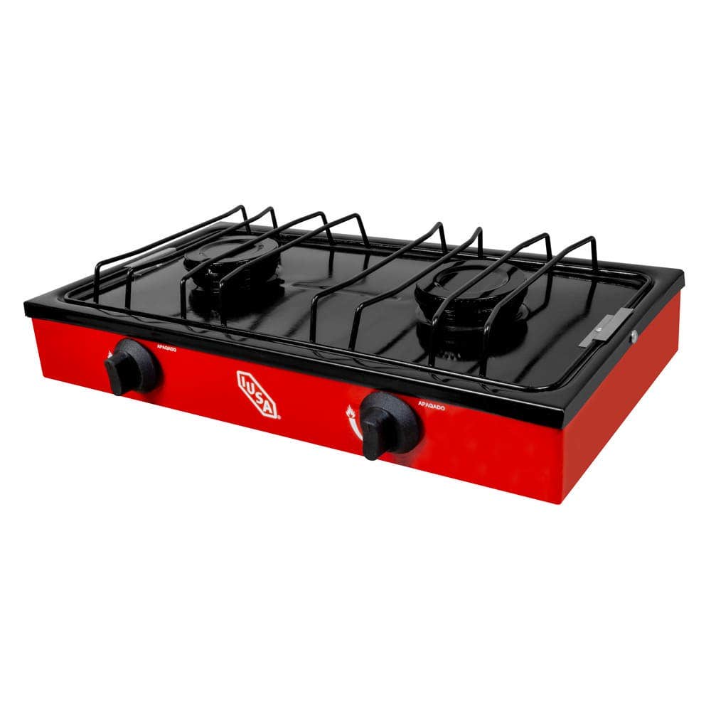 Parrilla IUSA 2 quemadores Gas LP Roja - Vista 1