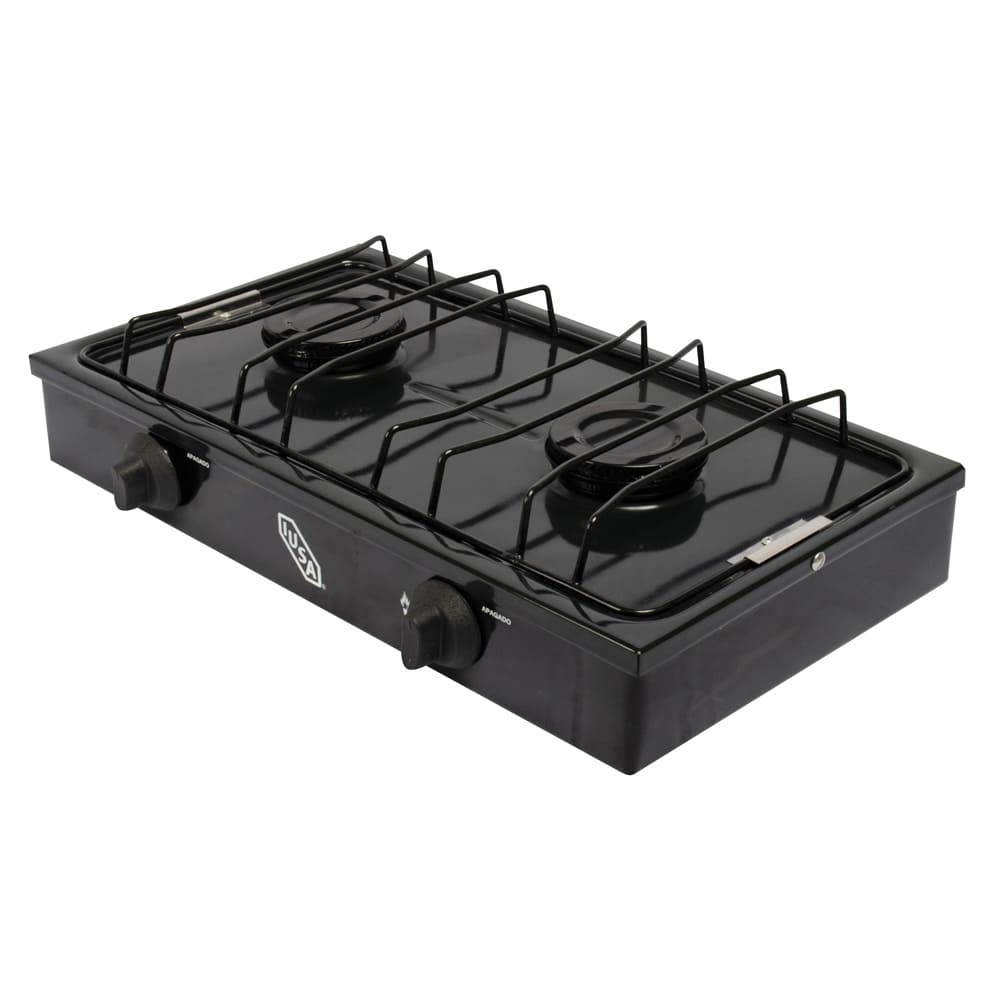 Parrilla IUSA 2 quemadores gas LP color negro 604974