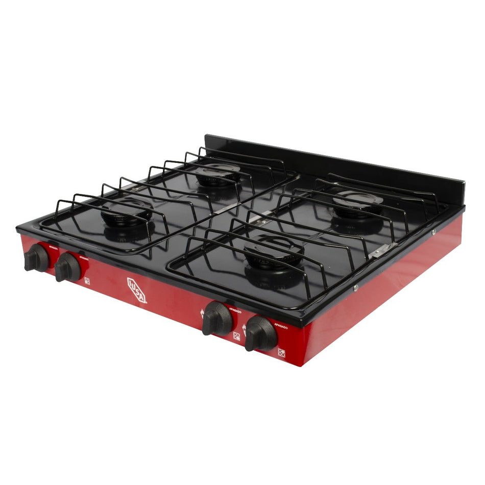 Parrilla IUSA 4 quemadores color rojo 604979