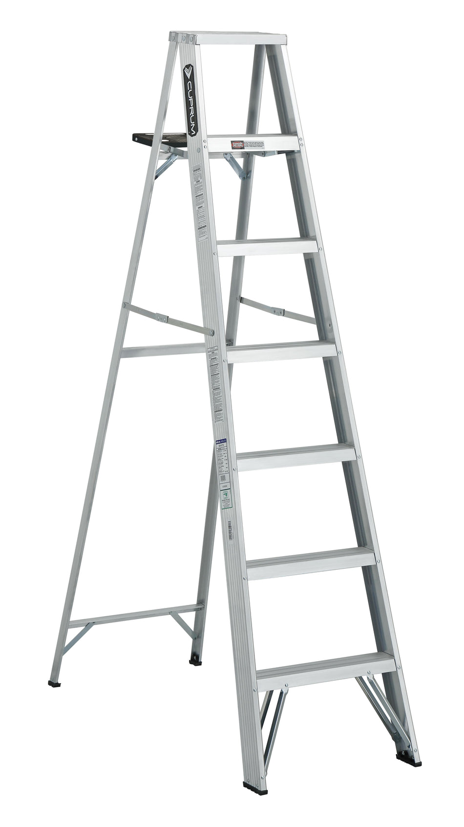 Escalera de Tijera de Aluminio 608-07N 6 Peldaños 150kg — CUPRUM