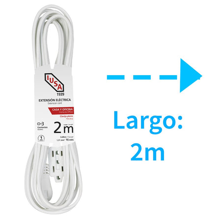 Extensión IUSA blanca 2m - Vista 3