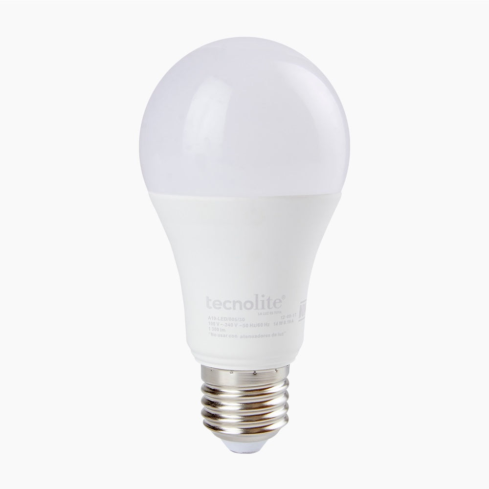 Foco LED A19 14W E27 3000K - Empaque
