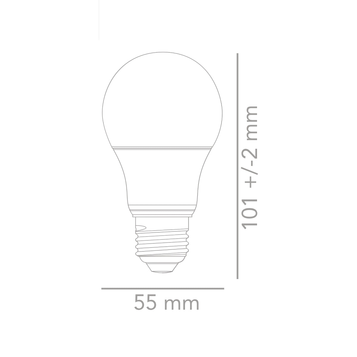Foco LED A19 5W - Vista isométrica