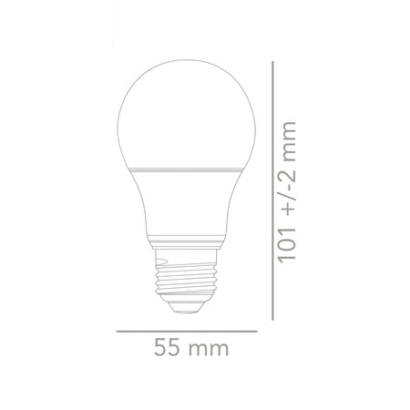 Foco LED A19 5W - Vista isométrica
