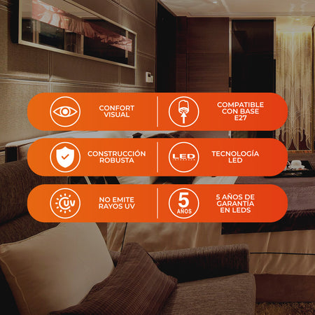 Foco LED A19 5W - Ambiente