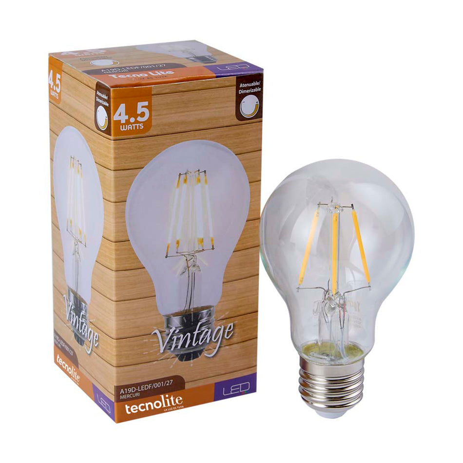 Foco MERCURI LED Filamento 4.5W E27 2700K - Vista principal