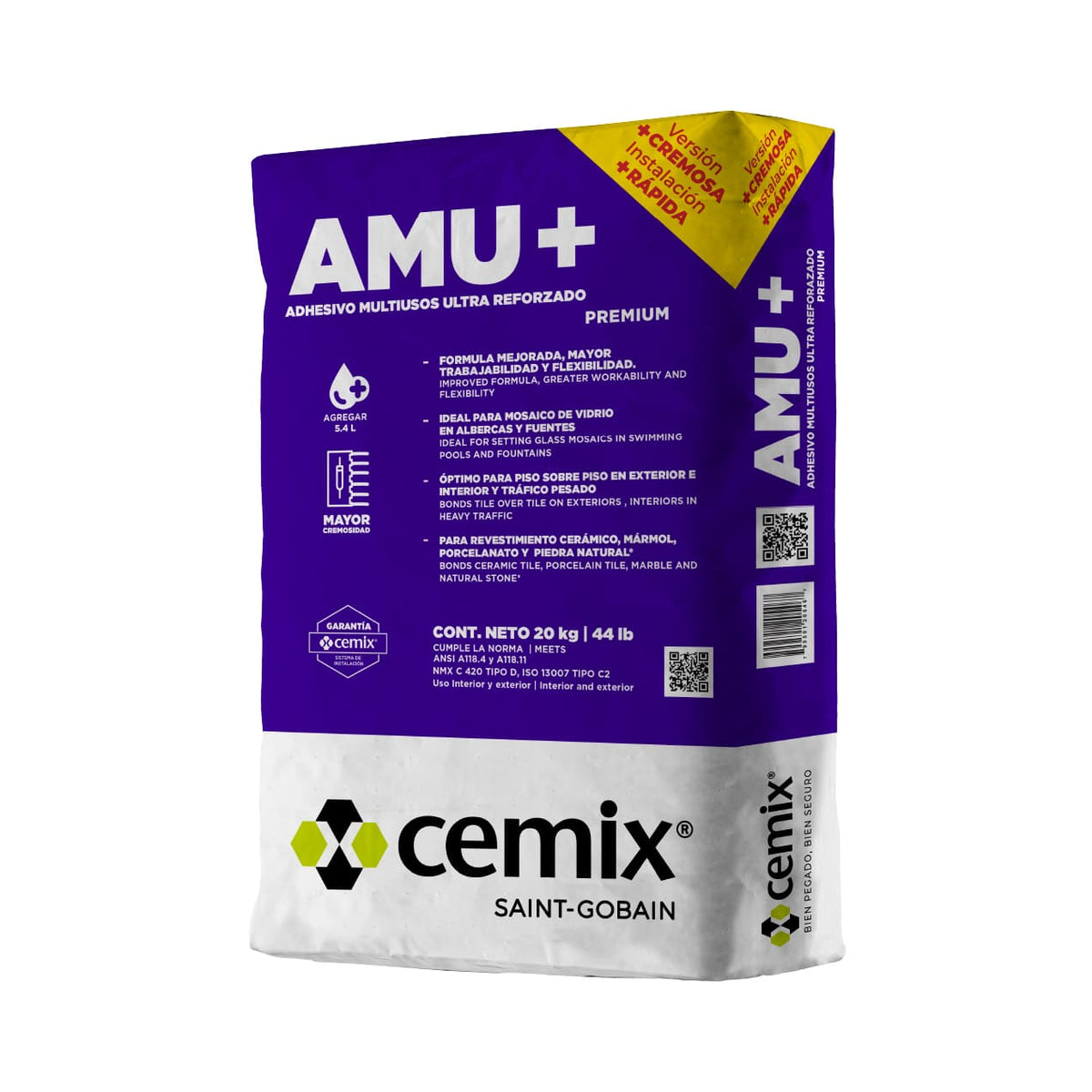 AMU Pegamento Multiusos Blanco 20kg - CEMIX