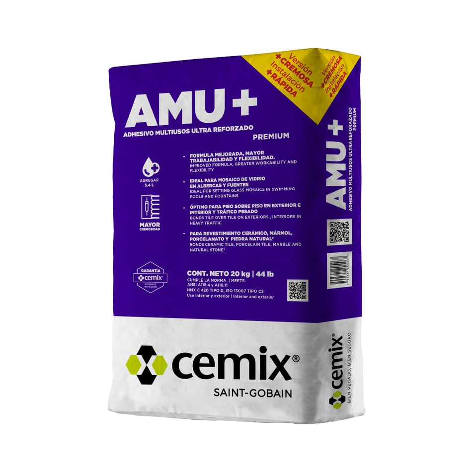 AMU Pegamento Multiusos Blanco 10kg - CEMIX