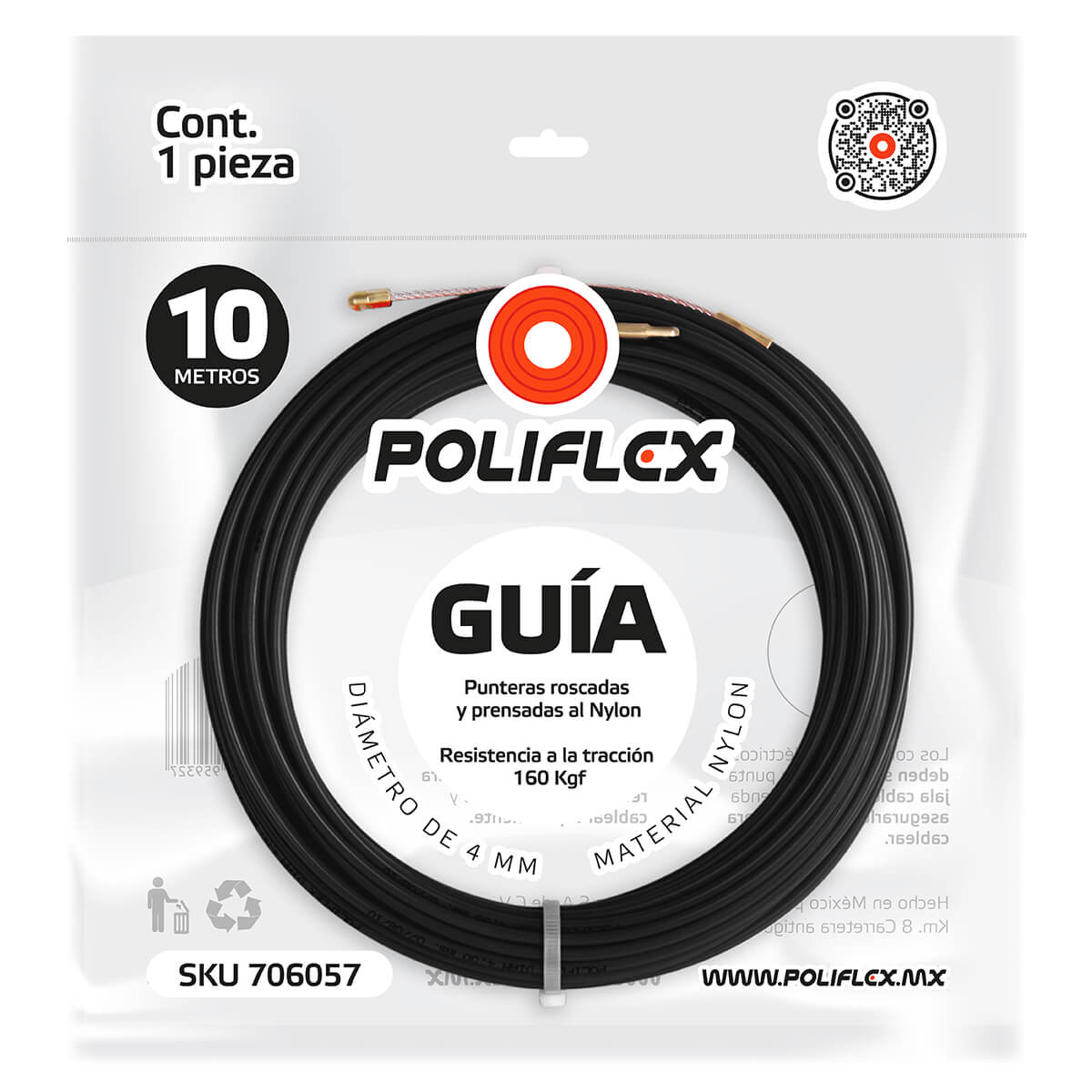 Guía Plástica Poliflex 10m — Vista principal — POLIFLEX