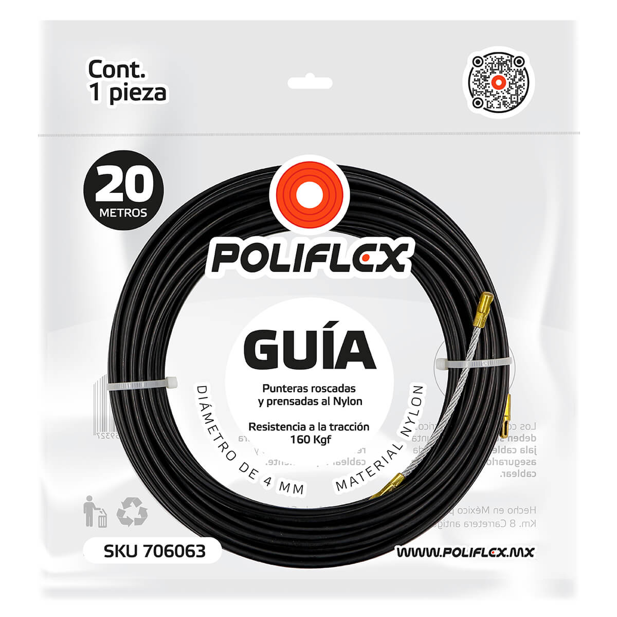 Guía Plástica Poliflex 20m — Vista principal — POLIFLEX