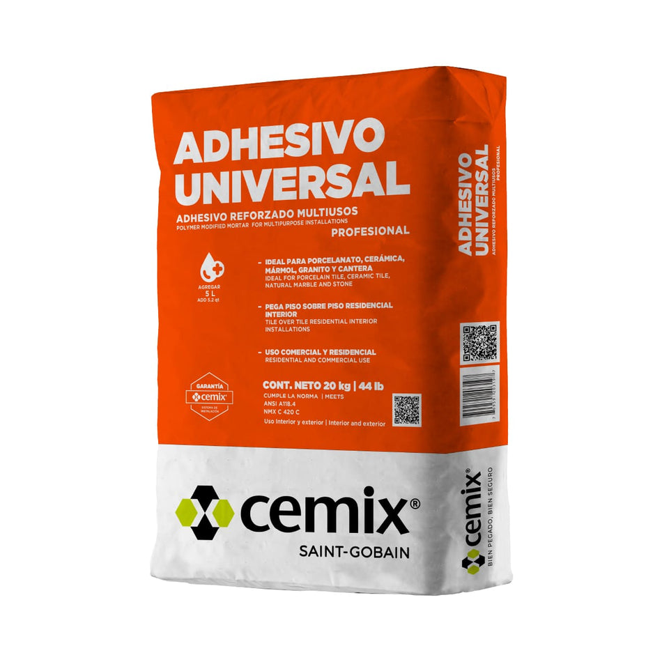 Adhesivo Universal Pegazulejo Blanco 20kg - CEMIX