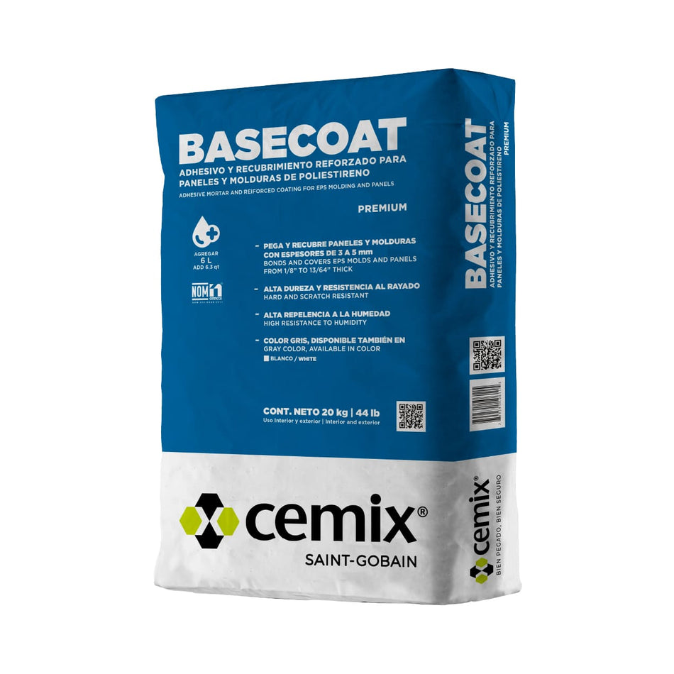 Basecoat Gris 20kg - Adhesivo para poliestireno CEMIX