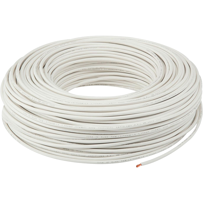 Cable Thw-90 10 Blanco 10 P/N Thhw-Ls Ec2159B (100 Metros)