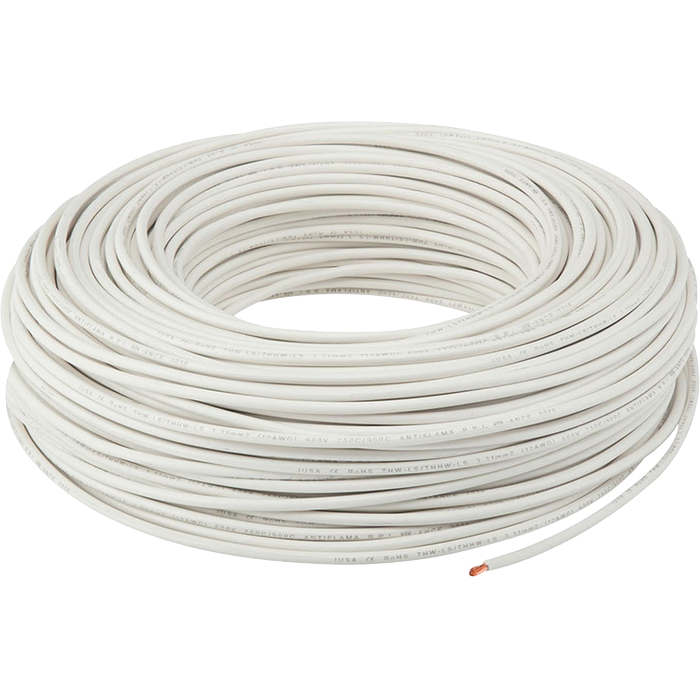Cable Thw-90 08 Blanco 08 P/N Thhw-Ls Ec2160B (100 Metros)